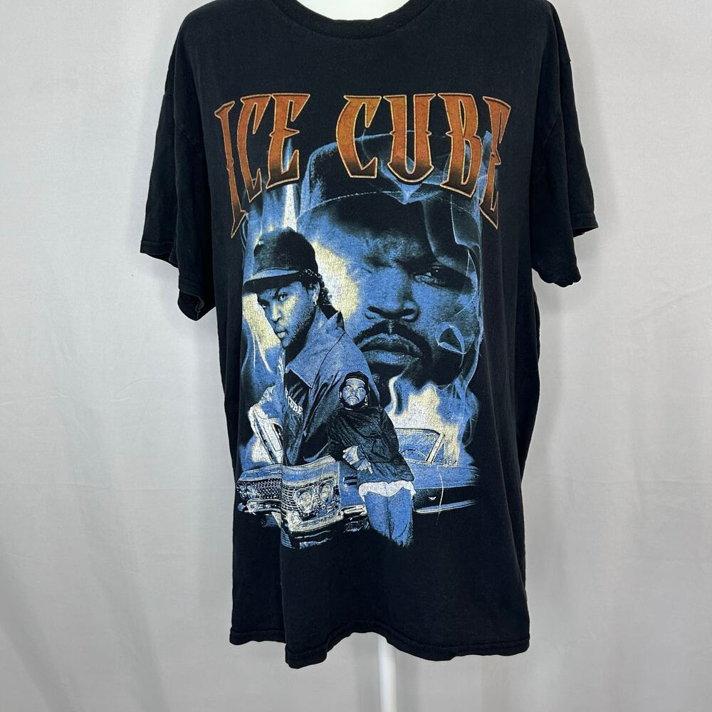 Ice Cube Rap Tee Graphic T Shirt Black West Coast Hip Hop Streetwear XL